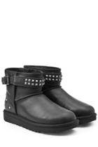 Ugg Australia Ugg Australia Neva Studs Leather Boots With Shearling - Black