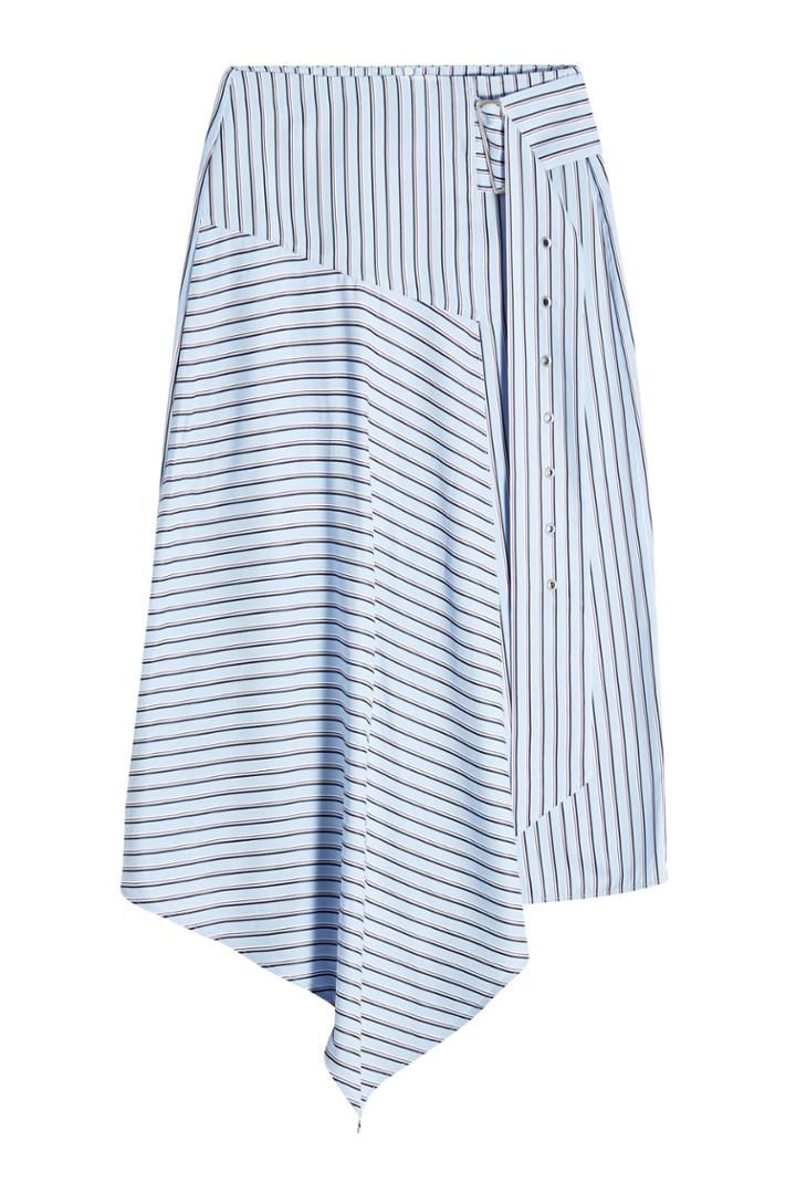Tibi Tibi Asymmetric Striped Skirt
