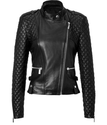 Barbara Bui Quilted Leather Jacket In Black