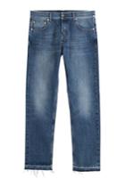 Alexander Mcqueen Alexander Mcqueen Cropped Jeans With Frayed Ankles
