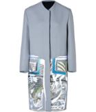 Peter Pilotto Embroidered Coat In Stone