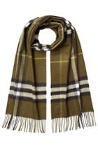 Burberry Shoes & Accessories Burberry Shoes & Accessories Checked Cashmere Scarf - Green