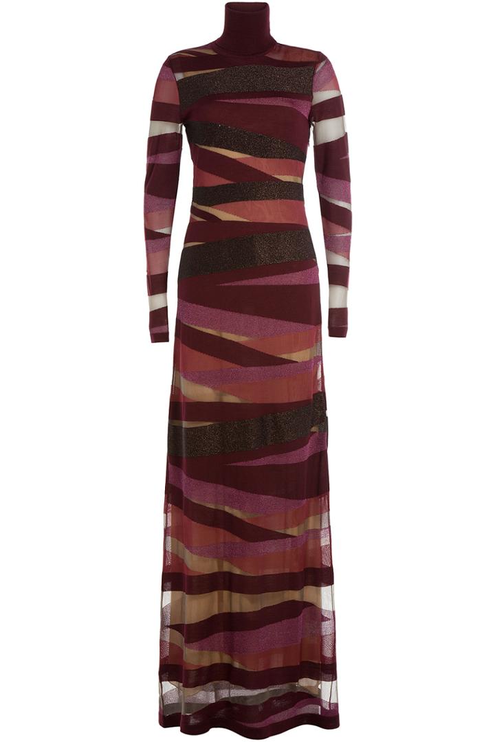 Emilio Pucci Emilio Pucci Turtleneck Maxi Dress With Virgin Wool - Multicolor
