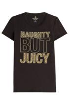 Juicy Couture Juicy Couture Embellished Cotton T-shirt - Black