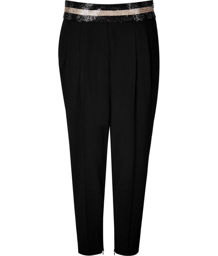 Alexandre Vauthier Wool Beaded Draped Pants