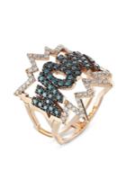 Diane Kordas Diane Kordas Wow! 18kt Rose Gold Ring With Diamonds - Multicolor