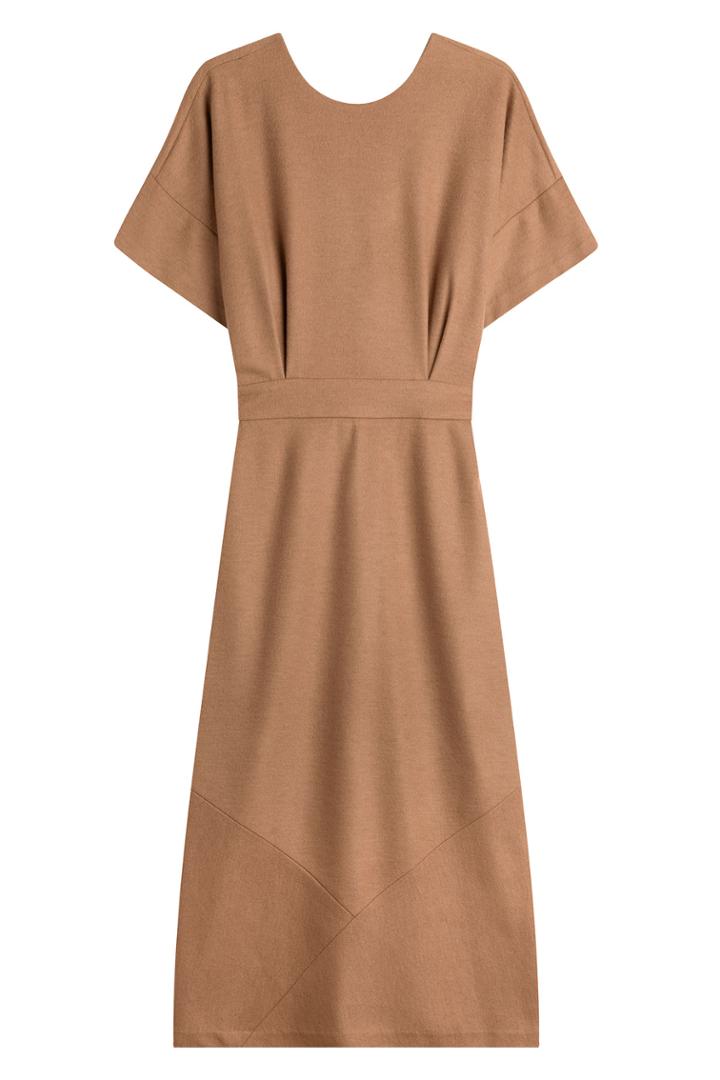 Jil Sander Jil Sander Virgin Wool Midi Dress - Beige