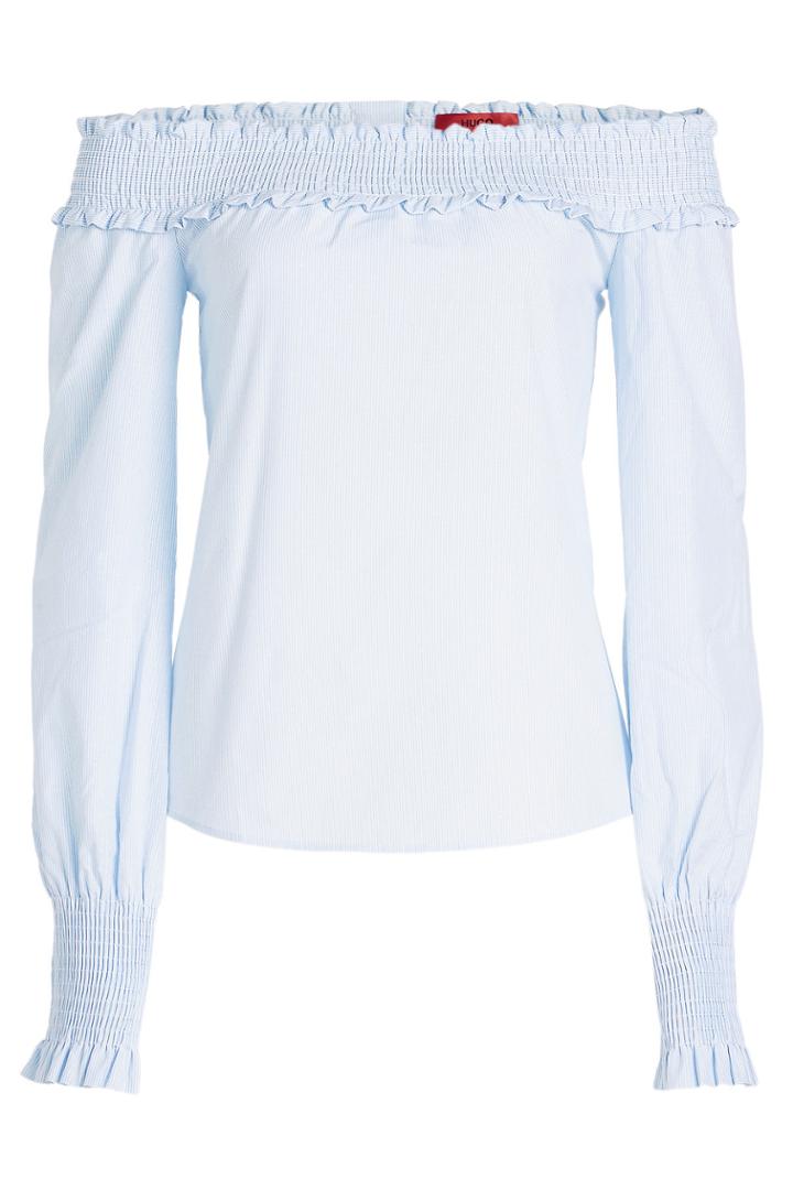 Hugo Hugo Enuka Off-shoulder Cotton Blouse