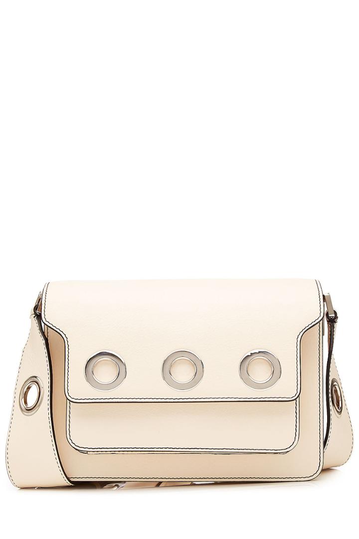 Marni Marni Leather Shoulder Bag With Eyelets