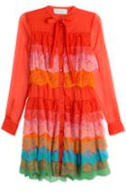 Valentino Silk Chiffon Dress With Lace
