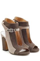 Maison Margiela Maison Margiela Suede Two=tone Open Toe Ankle Boots