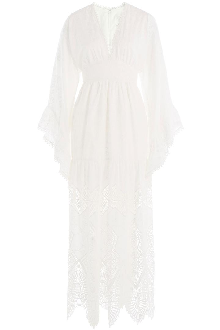 Anna Sui Anna Sui Embroidered Cotton Victorian Dress - White