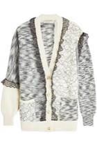 Christopher Kane Christopher Kane Patchwork Cardigan With Mohair, Wool And Lace