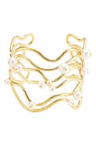 Aurélie Bidermann Aurélie Bidermann 18kt Gold Plated Cuff With Pearls