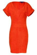Ralph Lauren Collection Ralph Lauren Collection Orange Suede Shiloh Dress