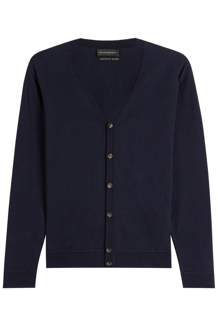 Baldessarini Baldessarini Cotton Cardigan With Cashmere - Blue