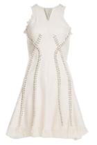 Alexander Wang Alexander Wang Bouclé Dress With Eyelet Embellishment - White