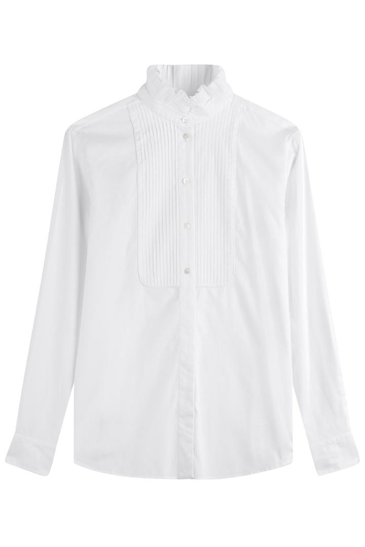 Sonia Rykiel Sonia Rykiel Pin-tuck Cotton Blouse - White