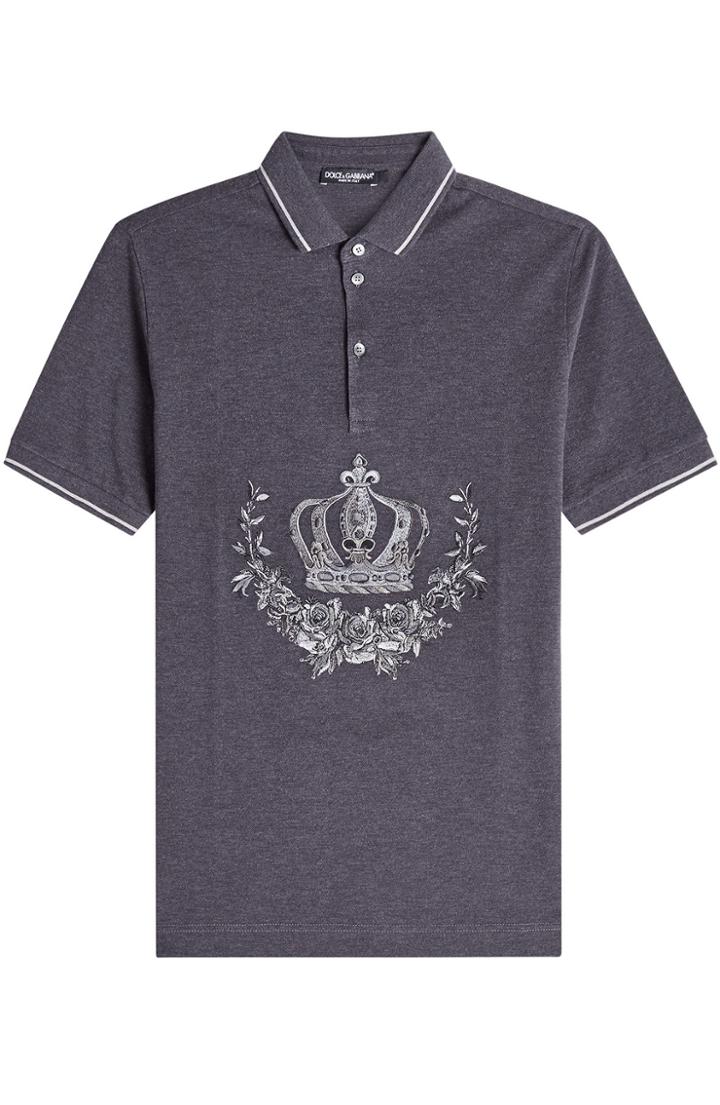Dolce & Gabbana Dolce & Gabbana Embroidered Cotton Polo Shirt