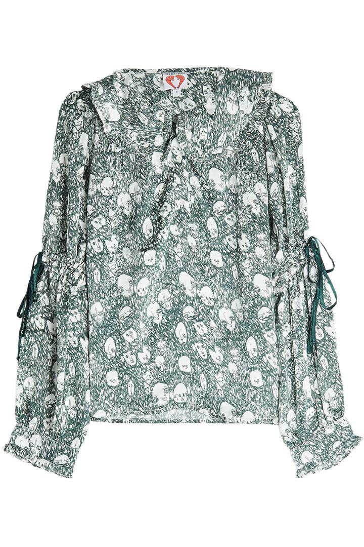 Shrimps Shrimps Printed Silk Blouse