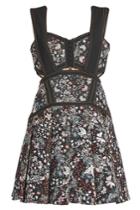 Self-portrait Self-portrait Jacquard Mini Dress With Cotton