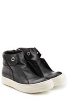 Rick Owens Rick Owens Leather Laceless High-tops - Black
