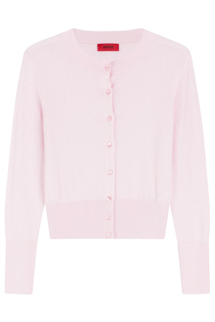 Hugo Hugo Silk-cashmere Cardigan - Rose