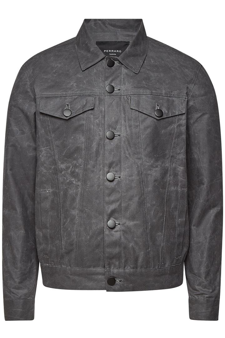 Perraro Perraro Distressed Cotton Jacket