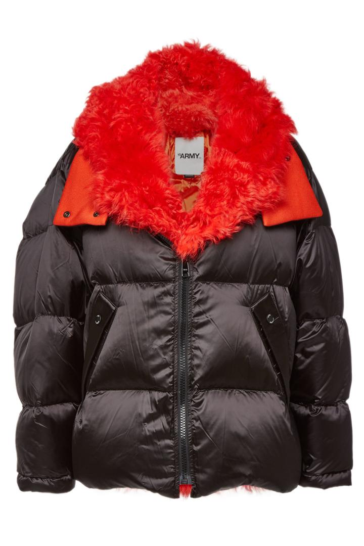 Army By Yves Salomon Army By Yves Salomon Quilted Down Jacket With Lambskin And Shearling