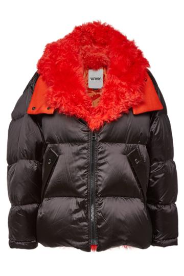Army By Yves Salomon Army By Yves Salomon Quilted Down Jacket With Lambskin And Shearling