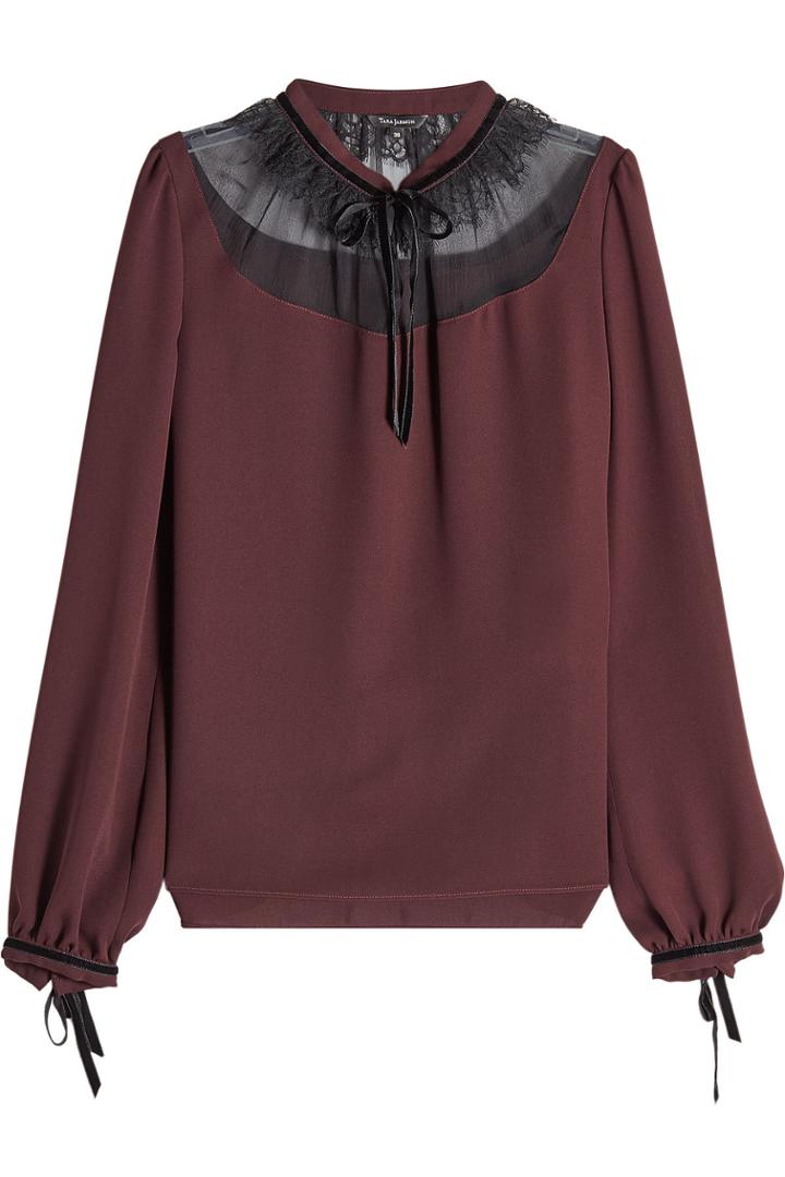 Tara Jarmon Tara Jarmon Blouse With Tulle Lace