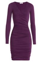 Velvet Velvet Draped Cotton Dress - Purple