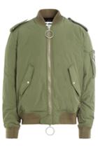 Off-white Off-white Bomber Jacket With Back Print - Green