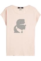 Karl Lagerfeld Karl Lagerfeld Embellished T-shirt With Cotton
