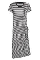 Theory Theory Striped Midi Dress With Drawstring