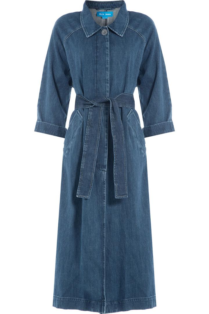 M I H Jeans M I H Jeans Belted Denim Coat - Blue