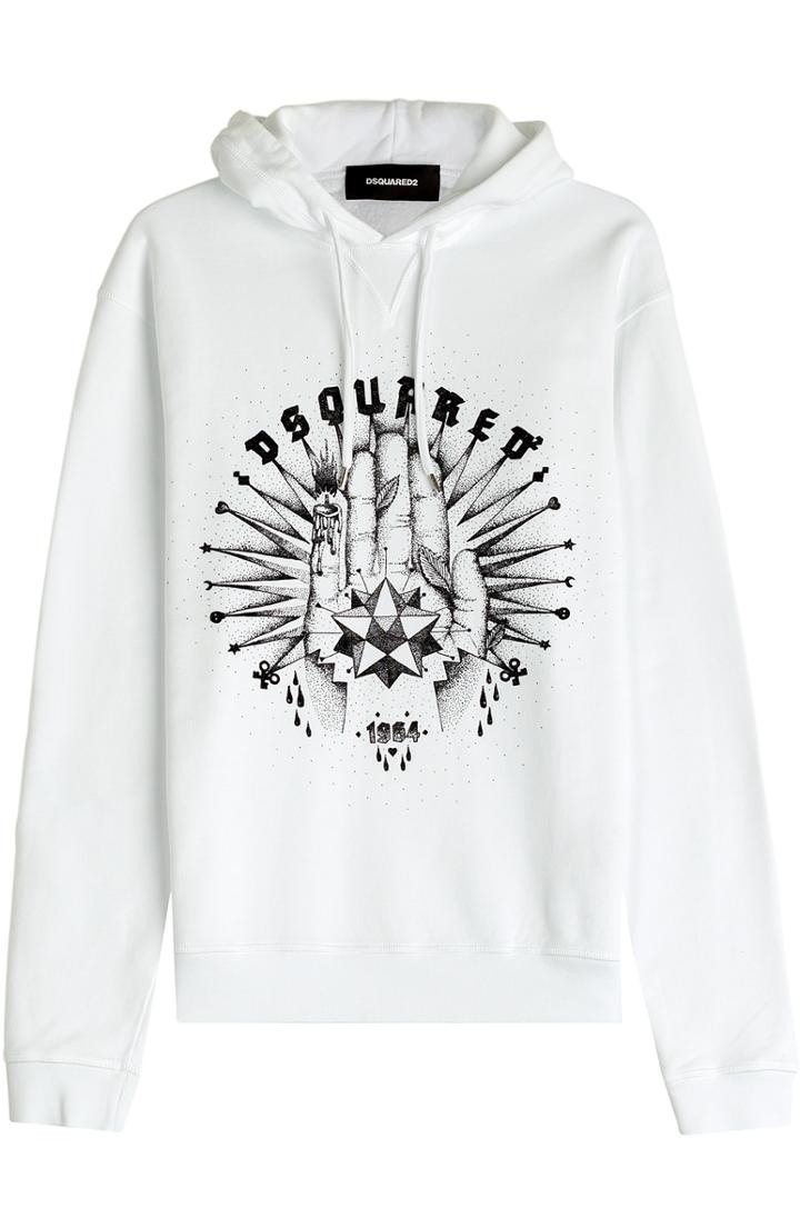 Dsquared2 Printed Cotton Hoodie