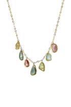 Pippa Small Pippa Small Tumbled Seven Stone 18kt Gold Necklace With Tourmaline - Multicolored