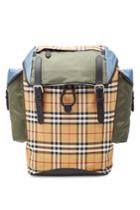 Burberry Burberry Colorblock Vintage Check And Leather Backpack