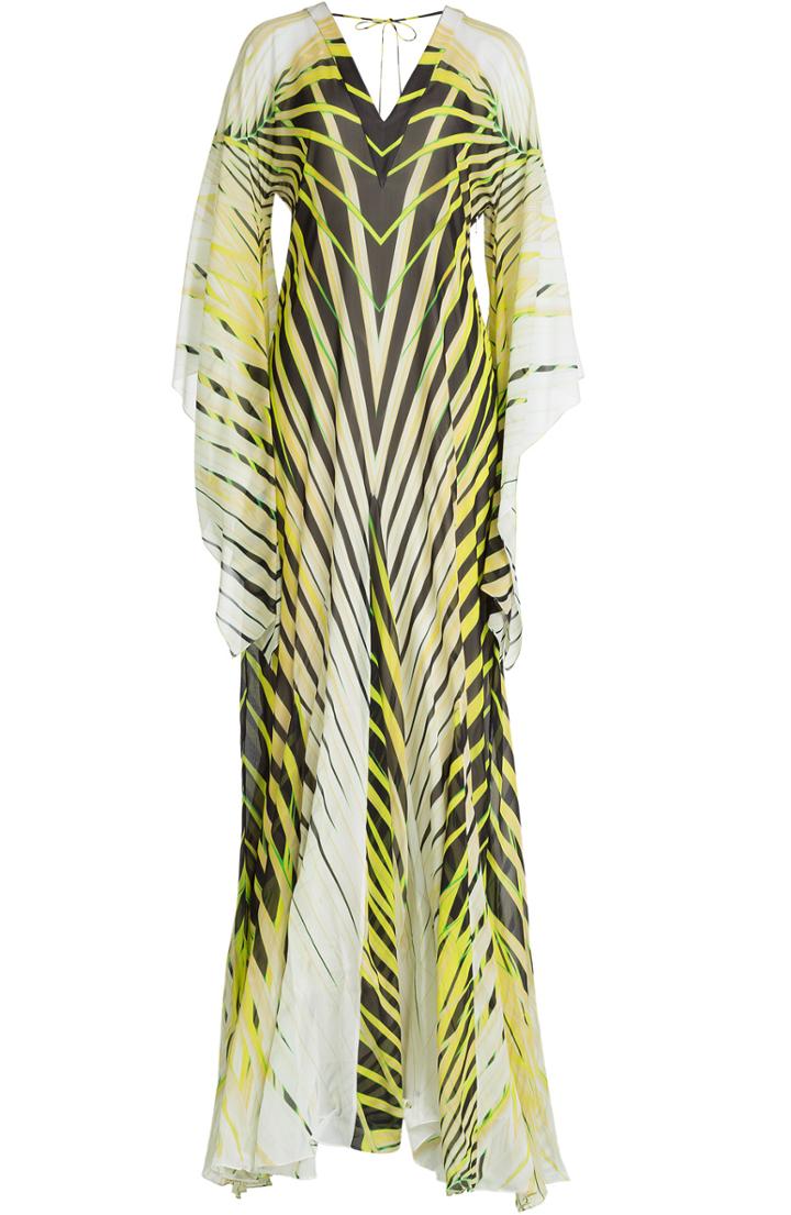 Roberto Cavalli Printed Silk Caftan