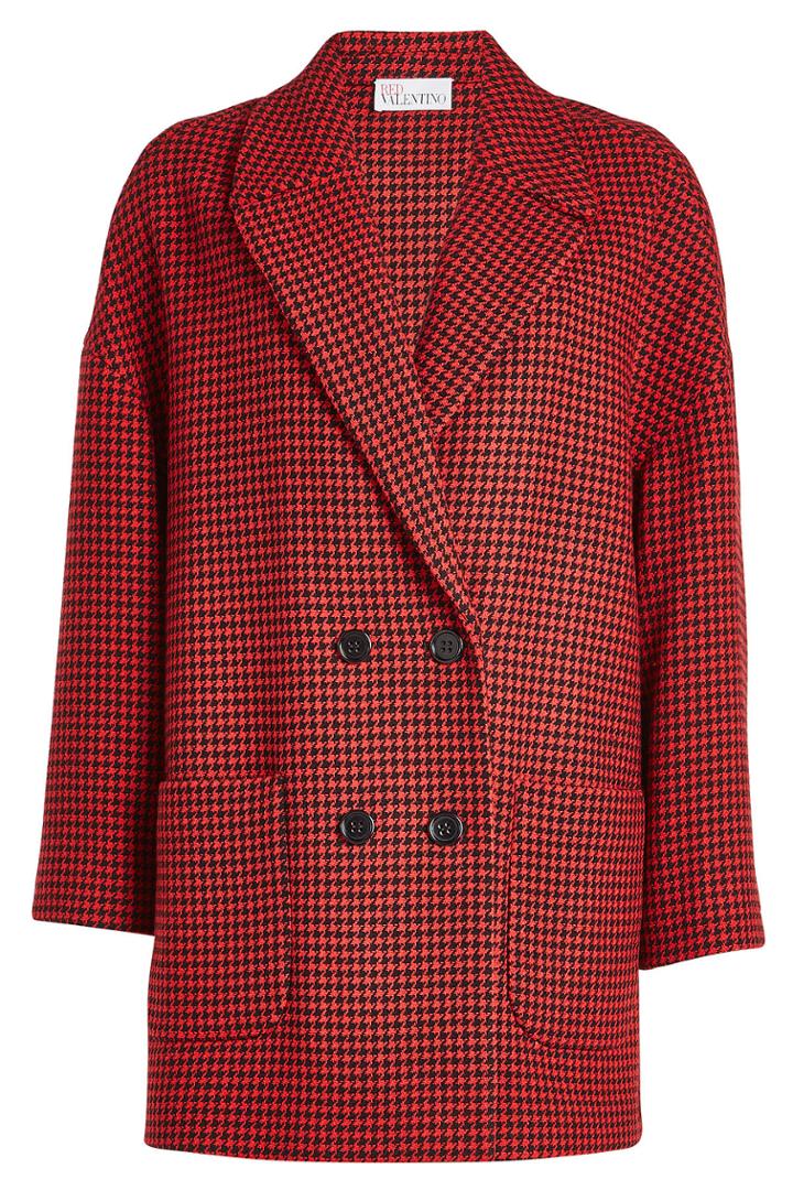 R.e.d. Valentino R.e.d. Valentino Printed Coat With Wool
