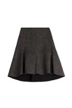 Céline Céline Wool-blend Flared Skirt - Grey