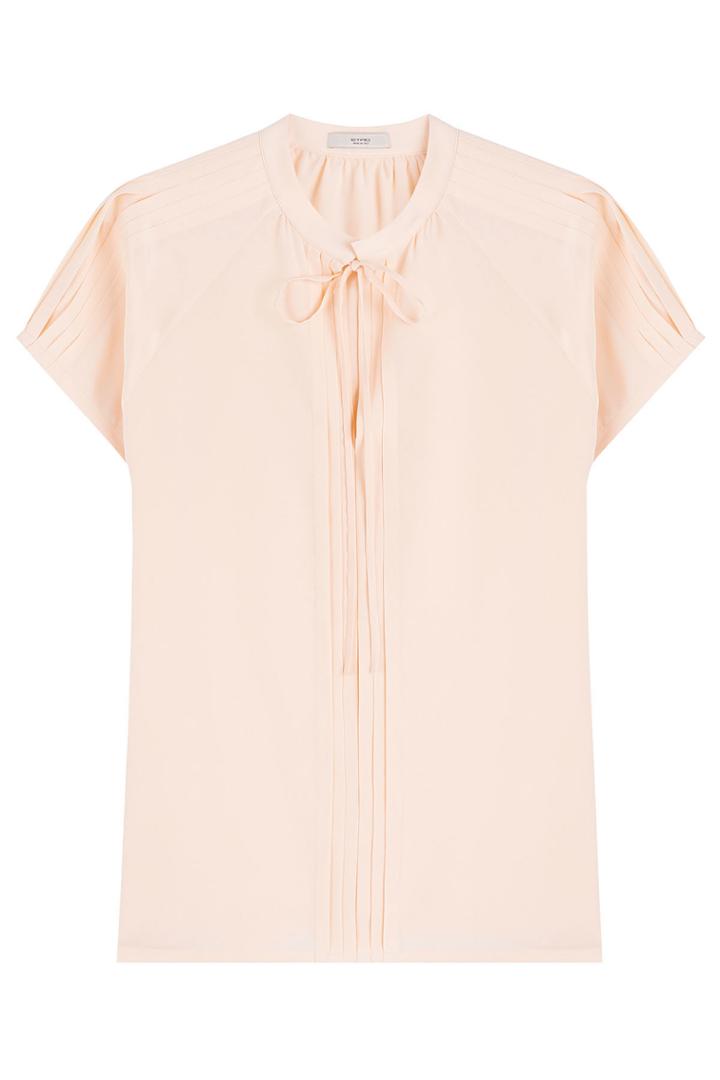 Etro Etro Tie Neck Silk Blouse With Shoulder Pleating - None