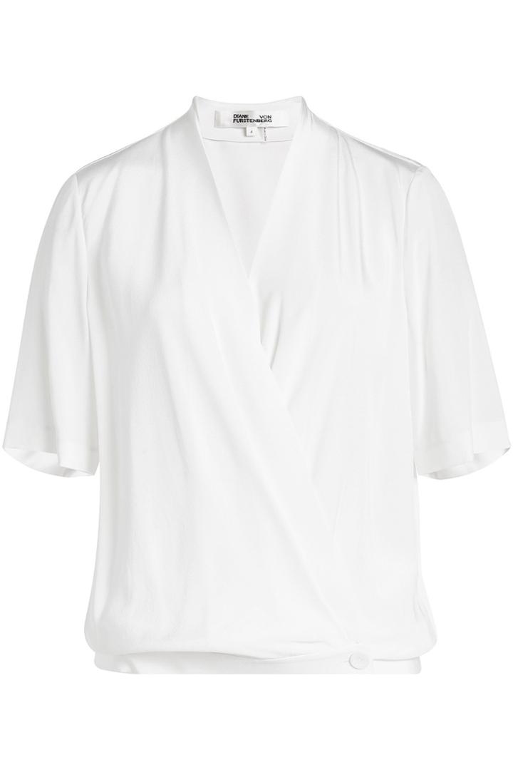 Diane Von Furstenberg Diane Von Furstenberg Silk Cross-over Blouse