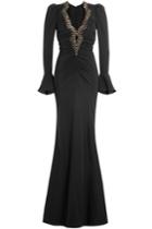 Roberto Cavalli Roberto Cavalli Silk Evening Gown With Patterned Sequin Embellishment