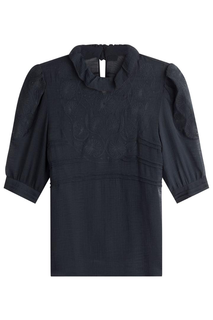 See By Chloé See By Chloé Short Sleeved Top With Embroidery - Blue