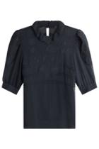 See By Chloé See By Chloé Short Sleeved Top With Embroidery - Blue