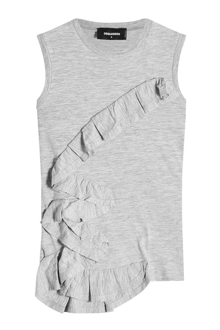 Dsquared2 Dsquared2 Cotton Tank With Ruffle