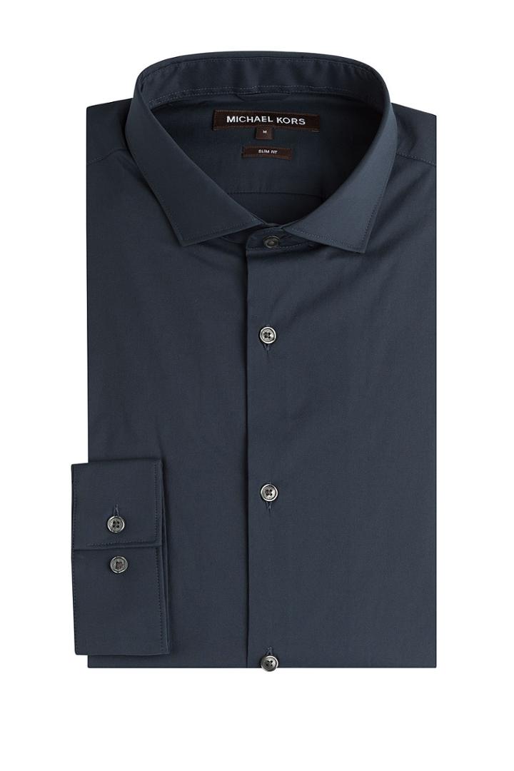 Michael Kors Michael Kors Cotton Blend Shirt - Blue