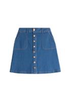 Hugo Hugo Button Front Jean Skirt - Blue